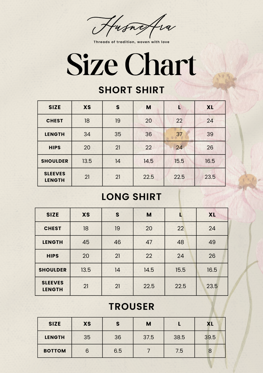 Size Guide Chart